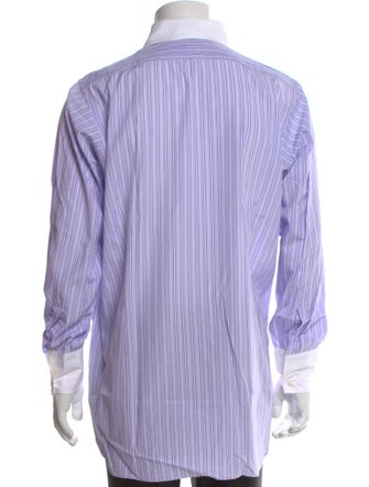 Turnbull & Asser Striped Long Sleeve Dress Shirt