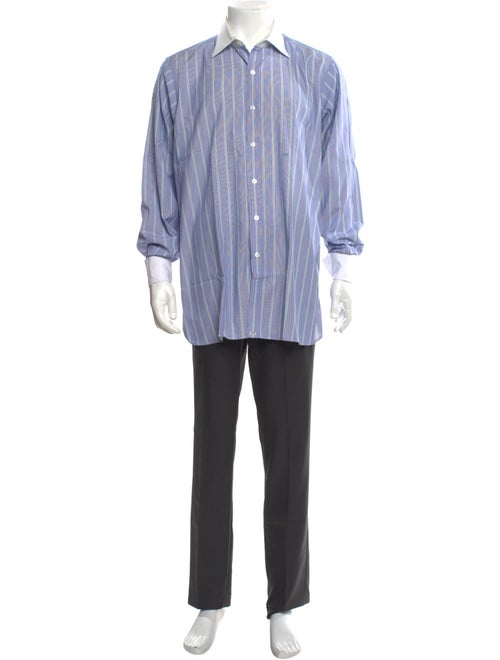 Turnbull & Asser Striped Long Sleeve Dress Shirt