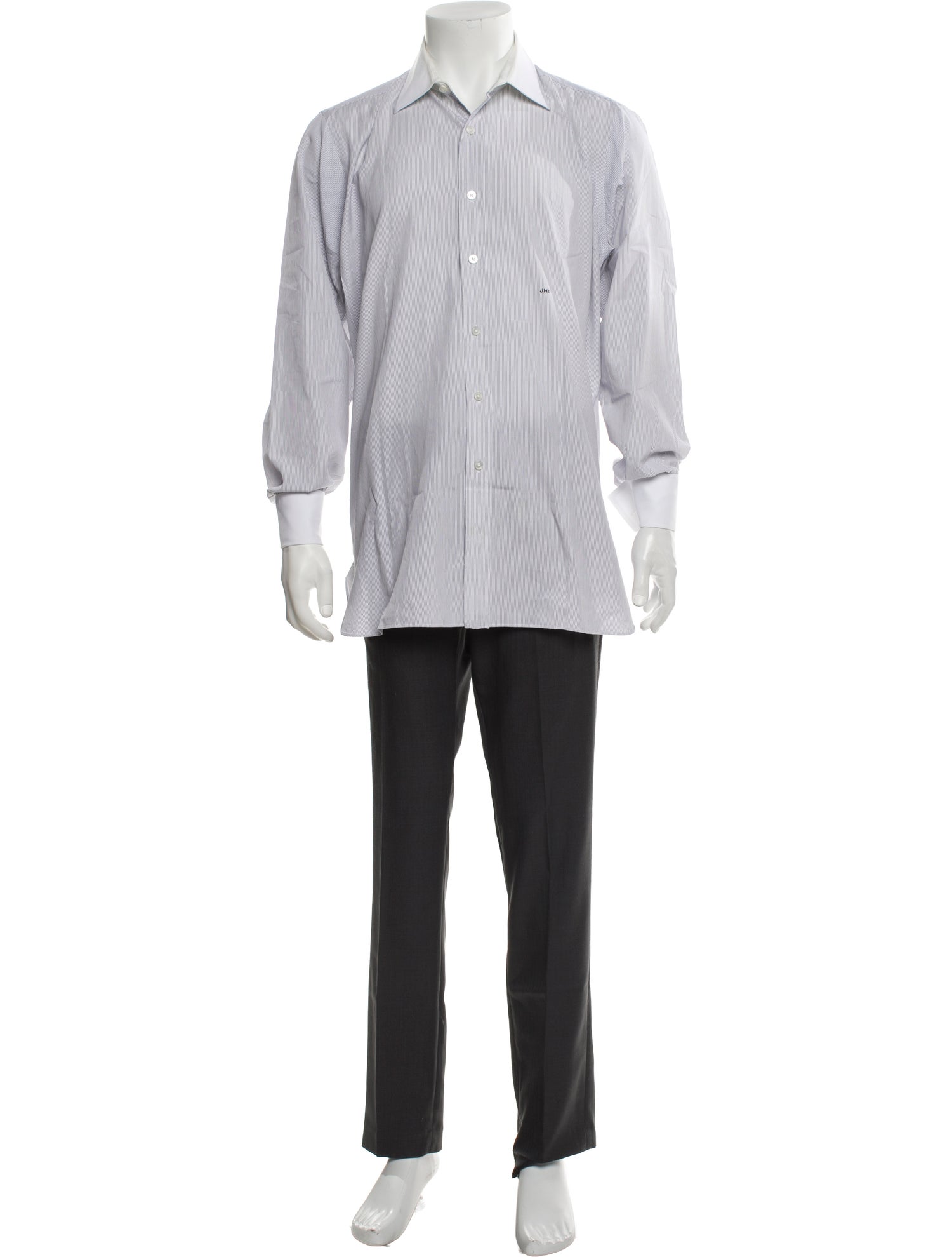 Turnbull & Asser Striped Long Sleeve Dress Shirt