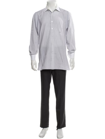 Turnbull & Asser Striped Long Sleeve Dress Shirt