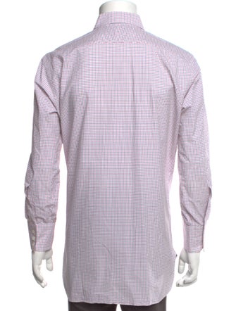 Turnbull & Asser Plaid Print Long Sleeve Shirt