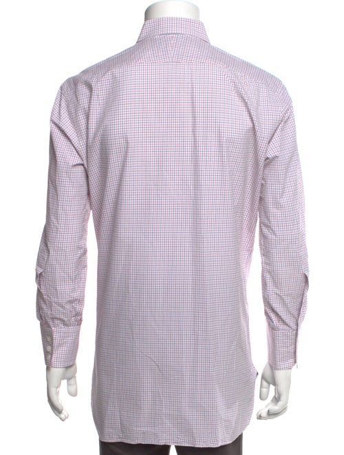 Turnbull & Asser Plaid Print Long Sleeve Shirt
