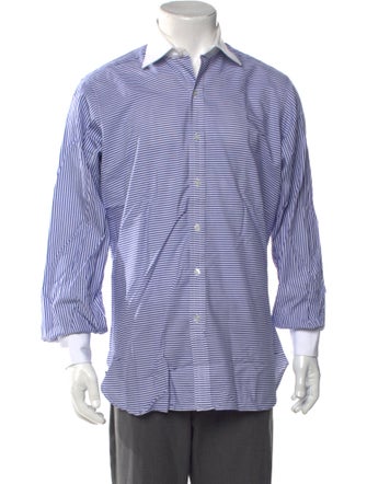 Turnbull & Asser Striped Long Sleeve Dress Shirt