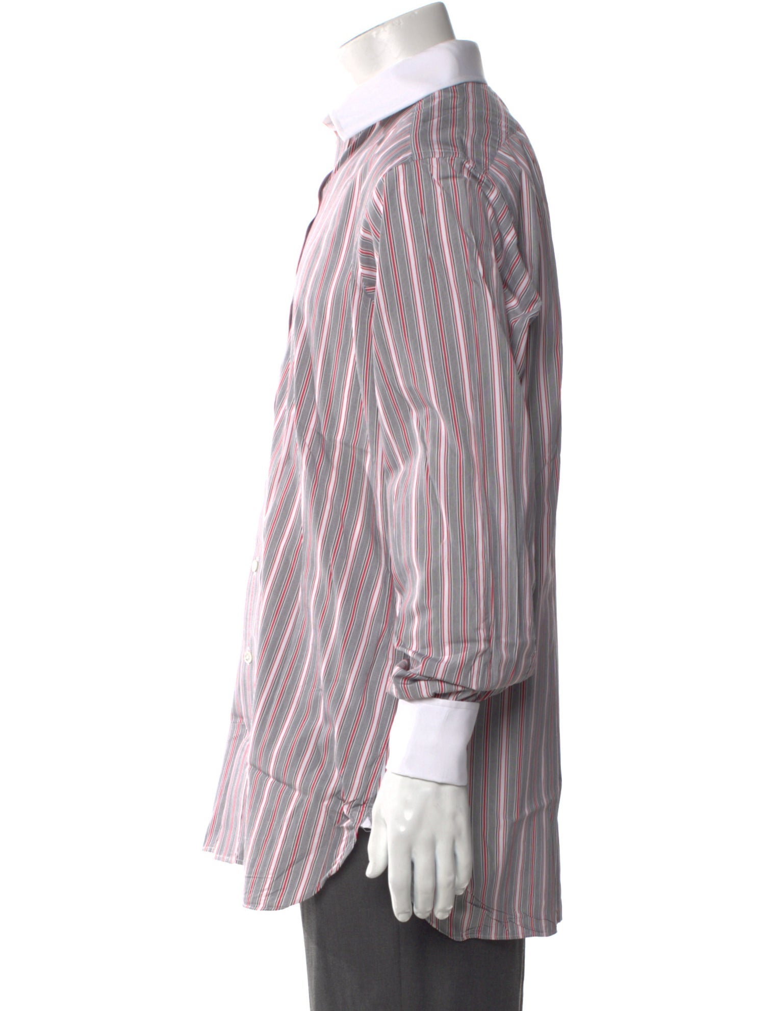 Turnbull & Asser Striped Long Sleeve Dress Shirt