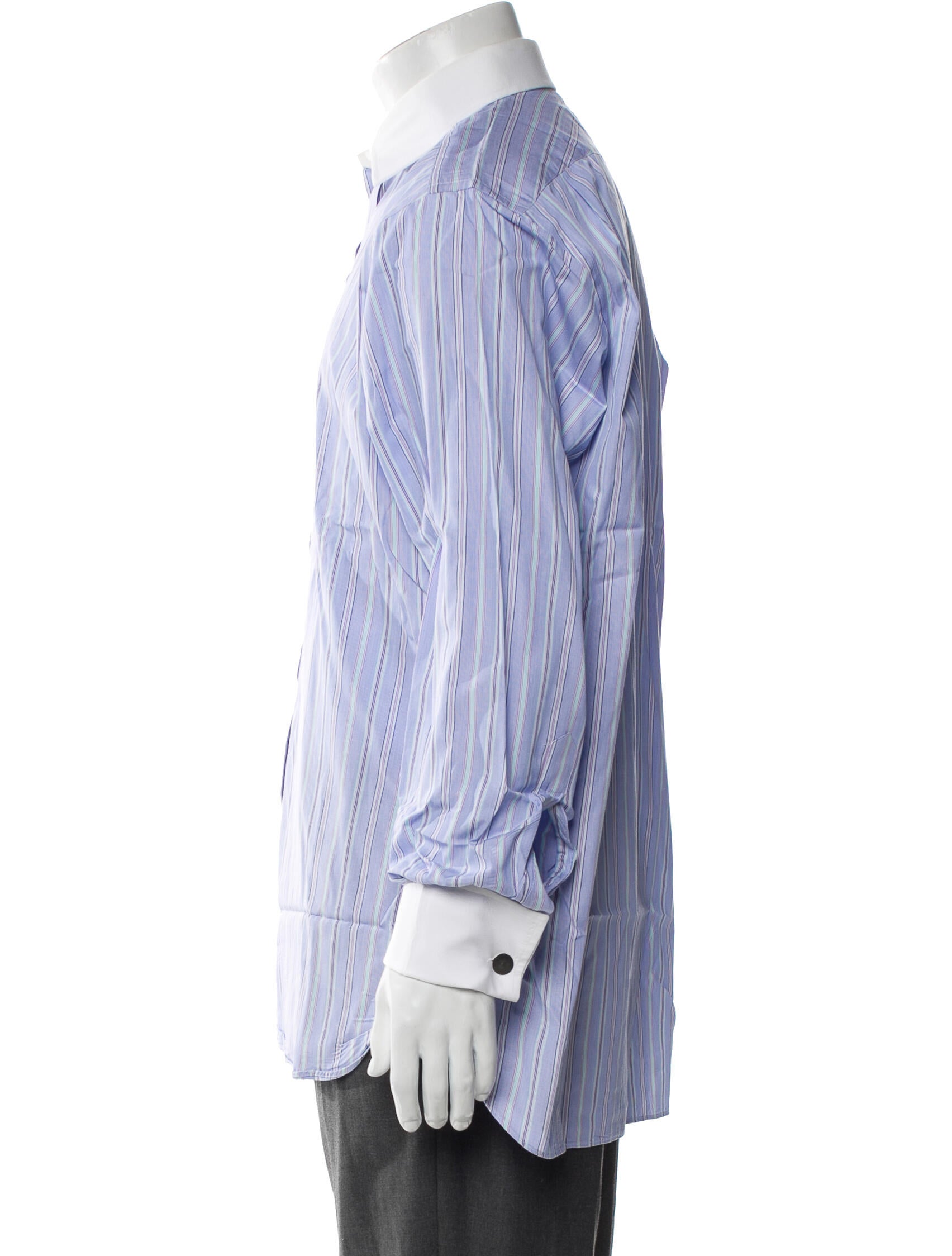 Turnbull & Asser Striped Long Sleeve Dress Shirt
