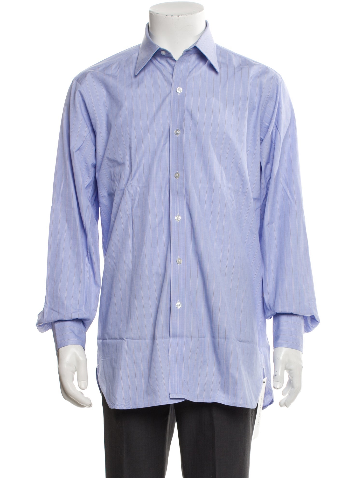 Turnbull & Asser Striped Long Sleeve Dress Shirt