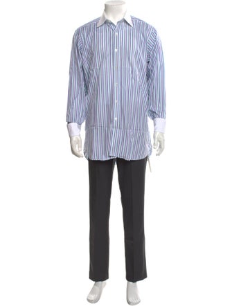 Turnbull & Asser Striped Long Sleeve Dress Shirt
