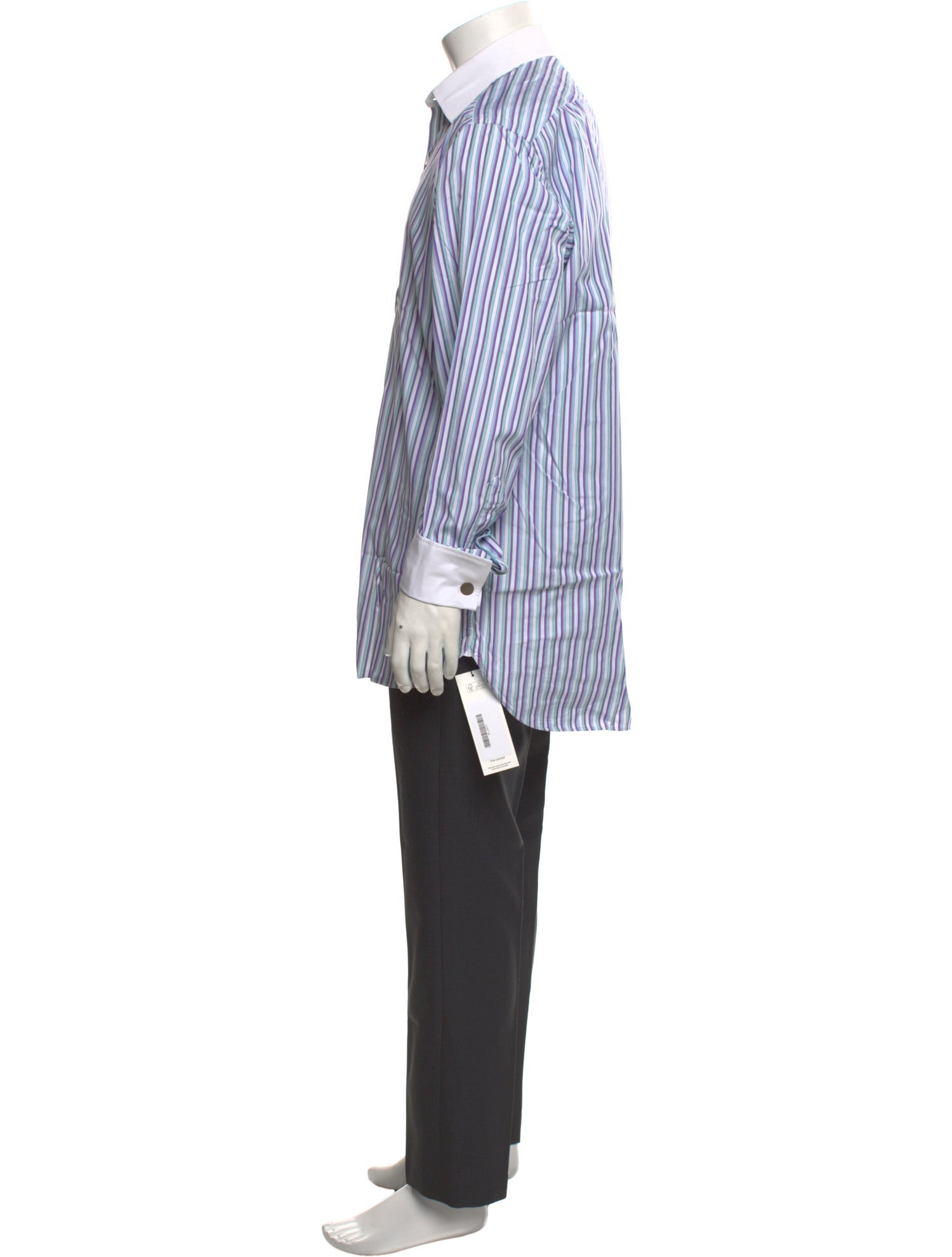 Turnbull & Asser Striped Long Sleeve Dress Shirt
