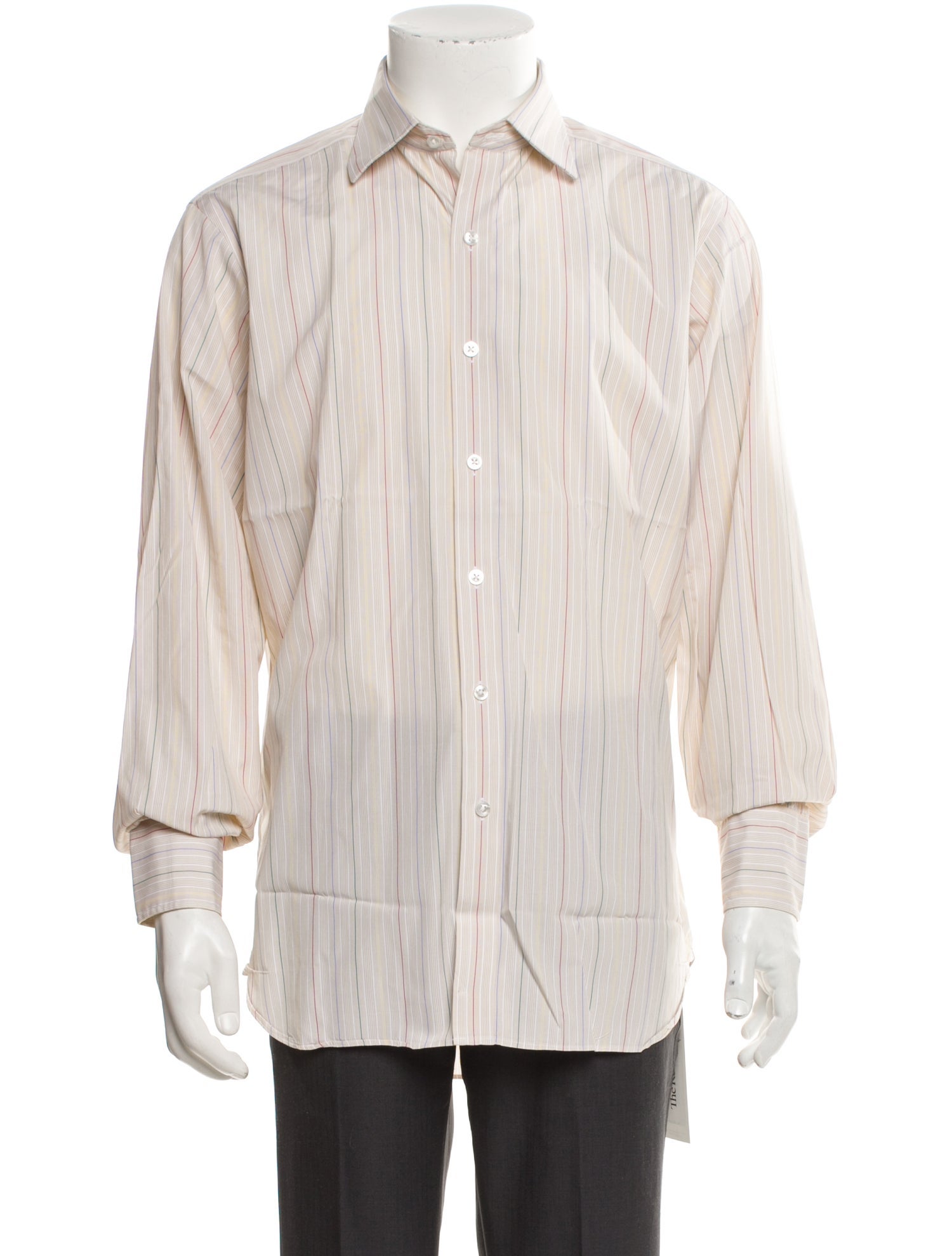 Turnbull & Asser Striped Long Sleeve Dress Shirt