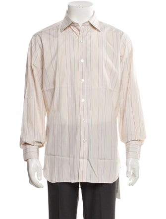 Turnbull & Asser Striped Long Sleeve Dress Shirt