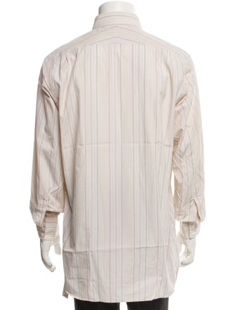 Turnbull & Asser Striped Long Sleeve Dress Shirt