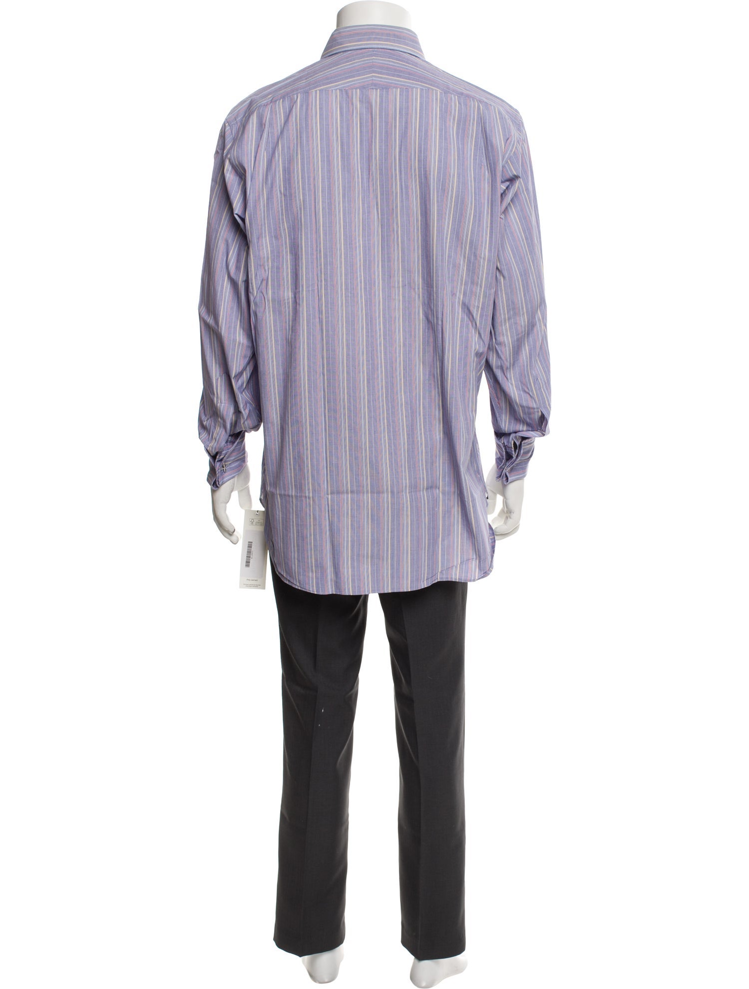 Turnbull & Asser Striped Long Sleeve Dress Shirt