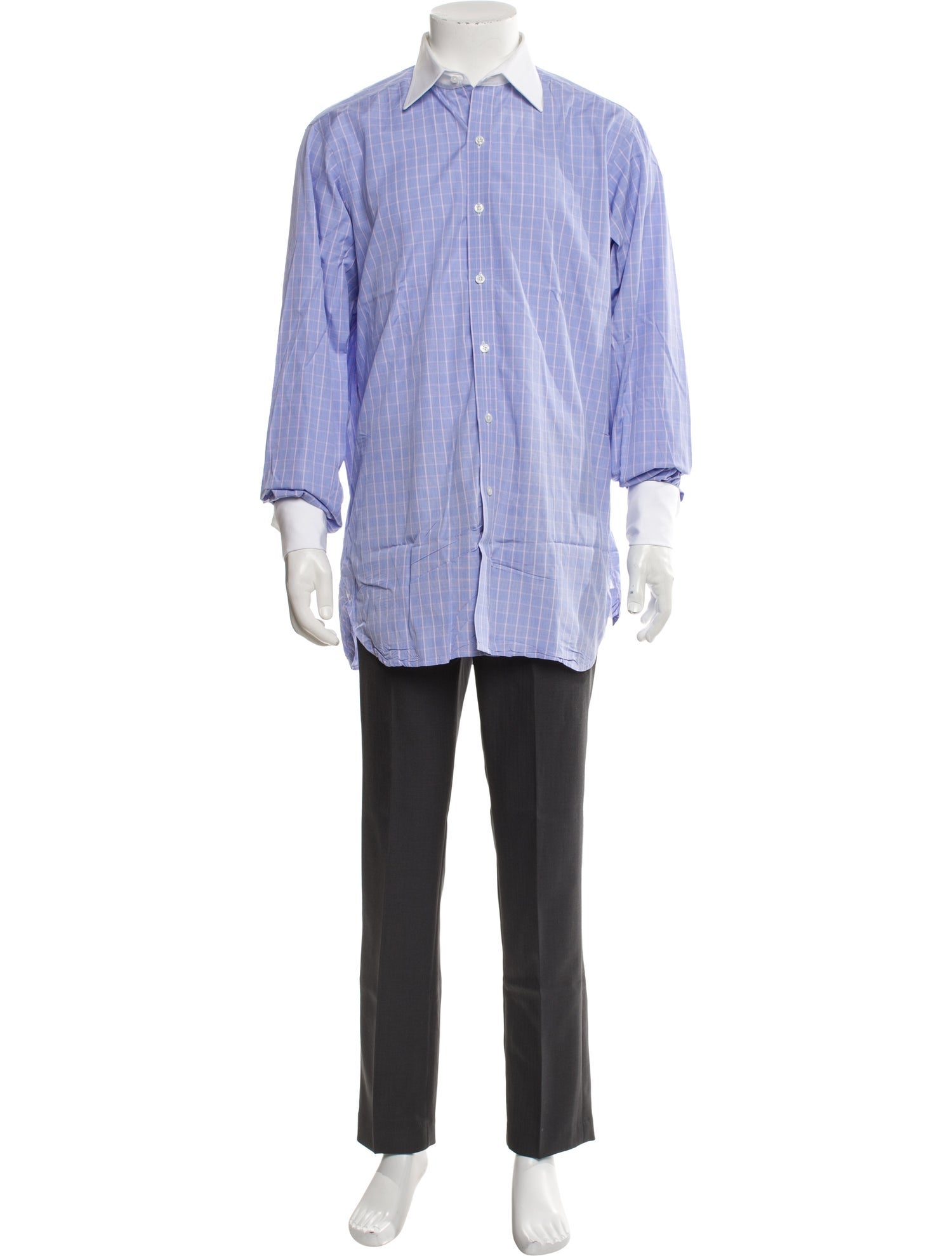 Turnbull & Asser Striped Long Sleeve Dress Shirt