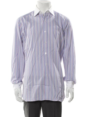 Turnbull & Asser Striped Long Sleeve Dress Shirt