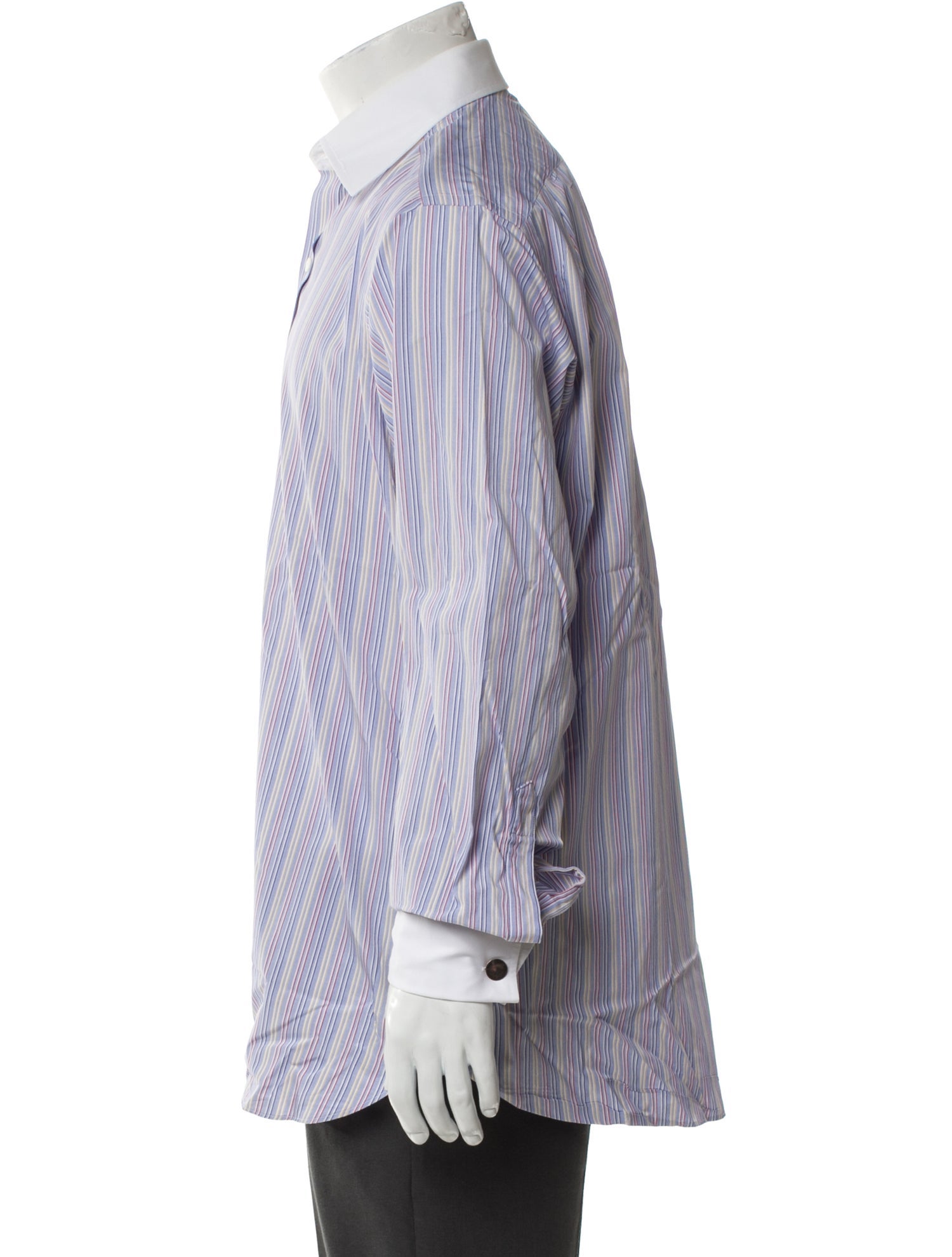 Turnbull & Asser Striped Long Sleeve Dress Shirt