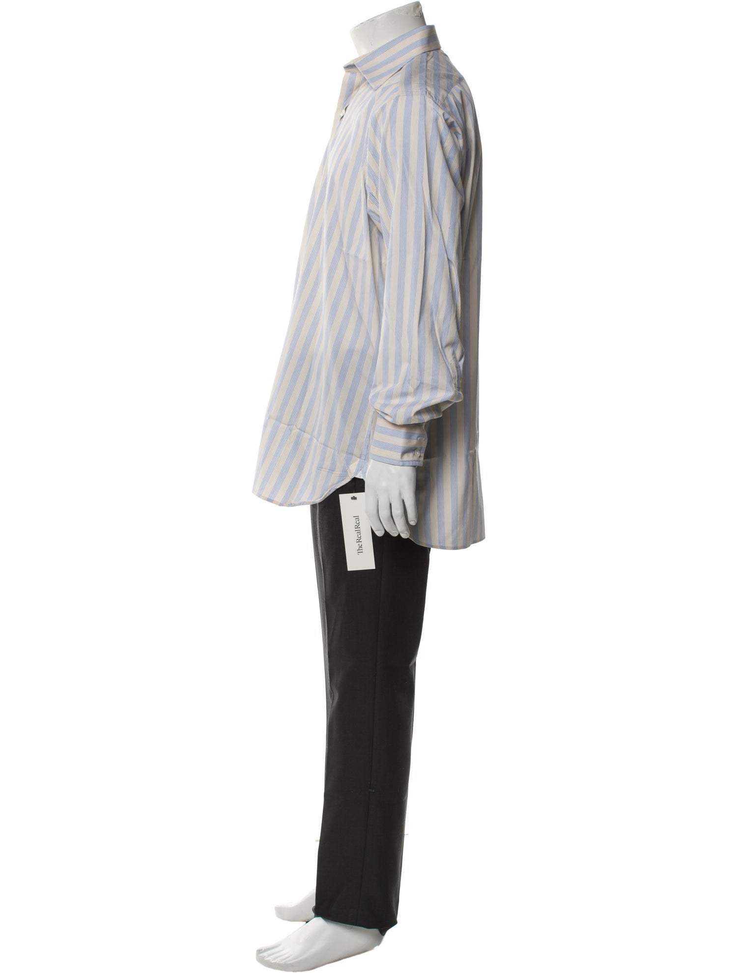 Turnbull & Asser Striped Long Sleeve Dress Shirt