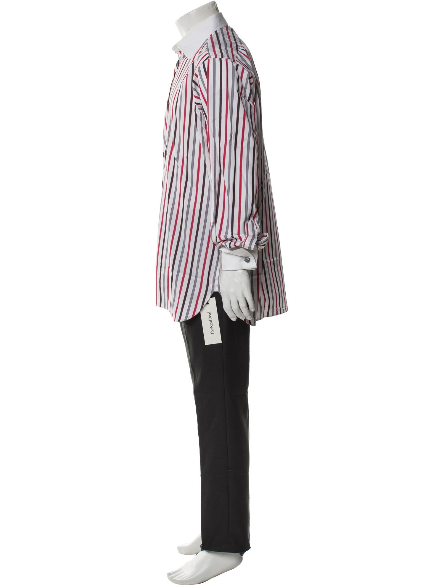 Turnbull & Asser Striped Long Sleeve Dress Shirt