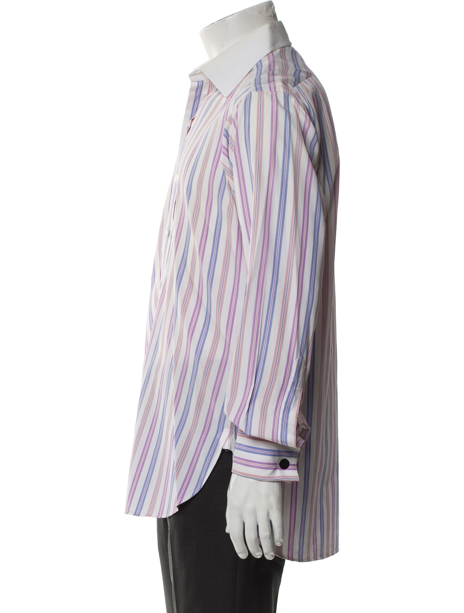 Turnbull & Asser Striped Long Sleeve Dress Shirt