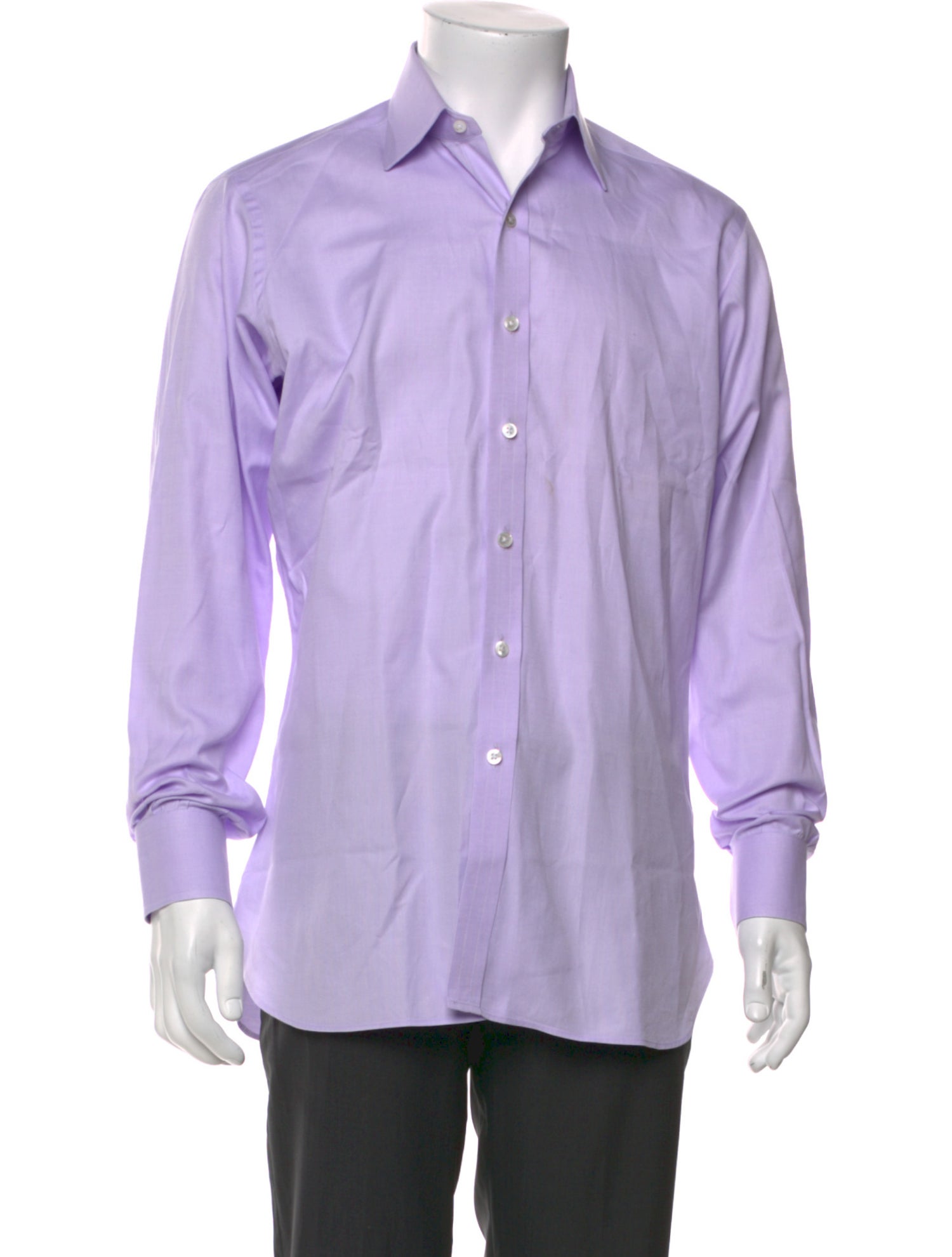 Turnbull & Asser Striped Long Sleeve Dress Shirt