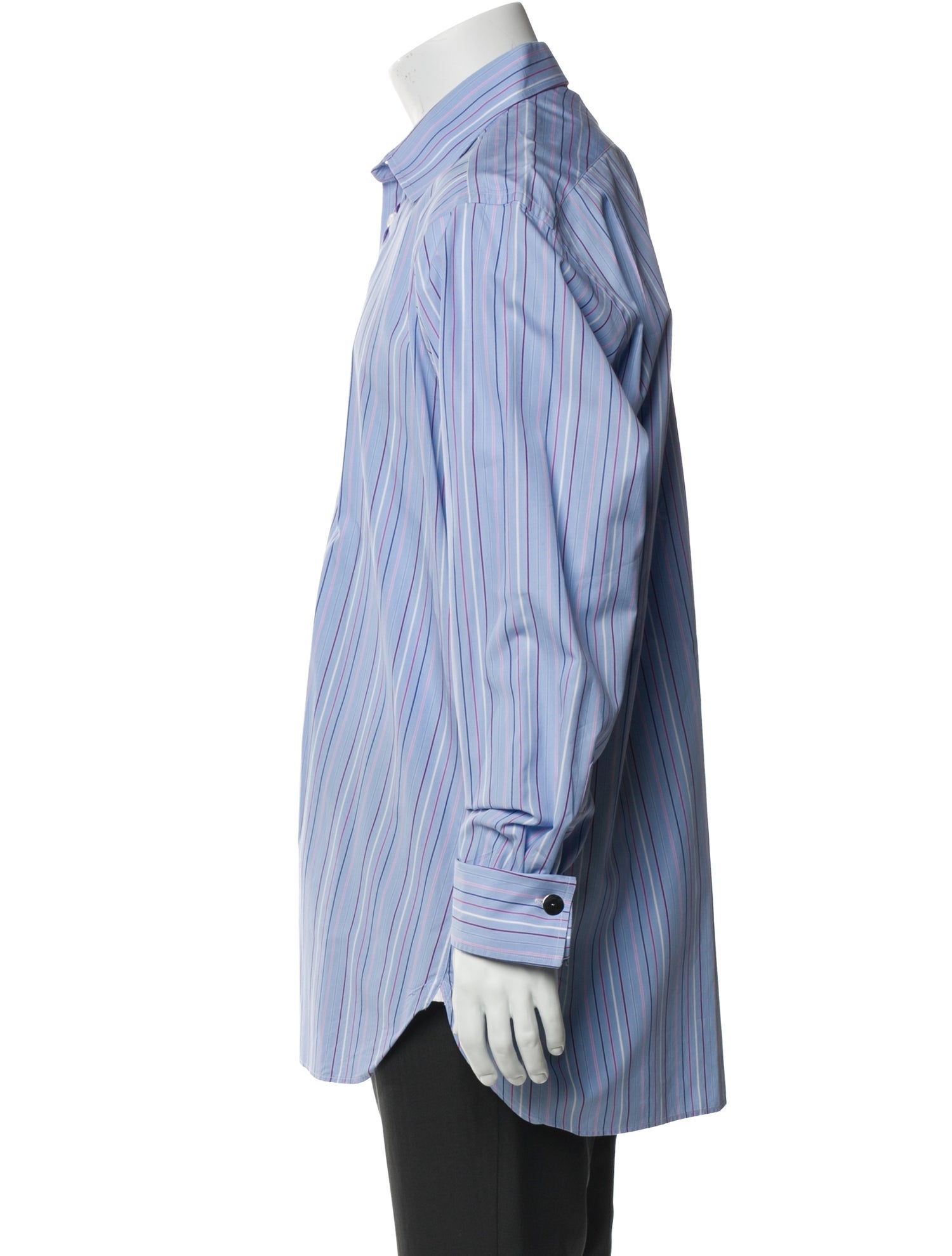 Turnbull & Asser Striped Long Sleeve Dress Shirt