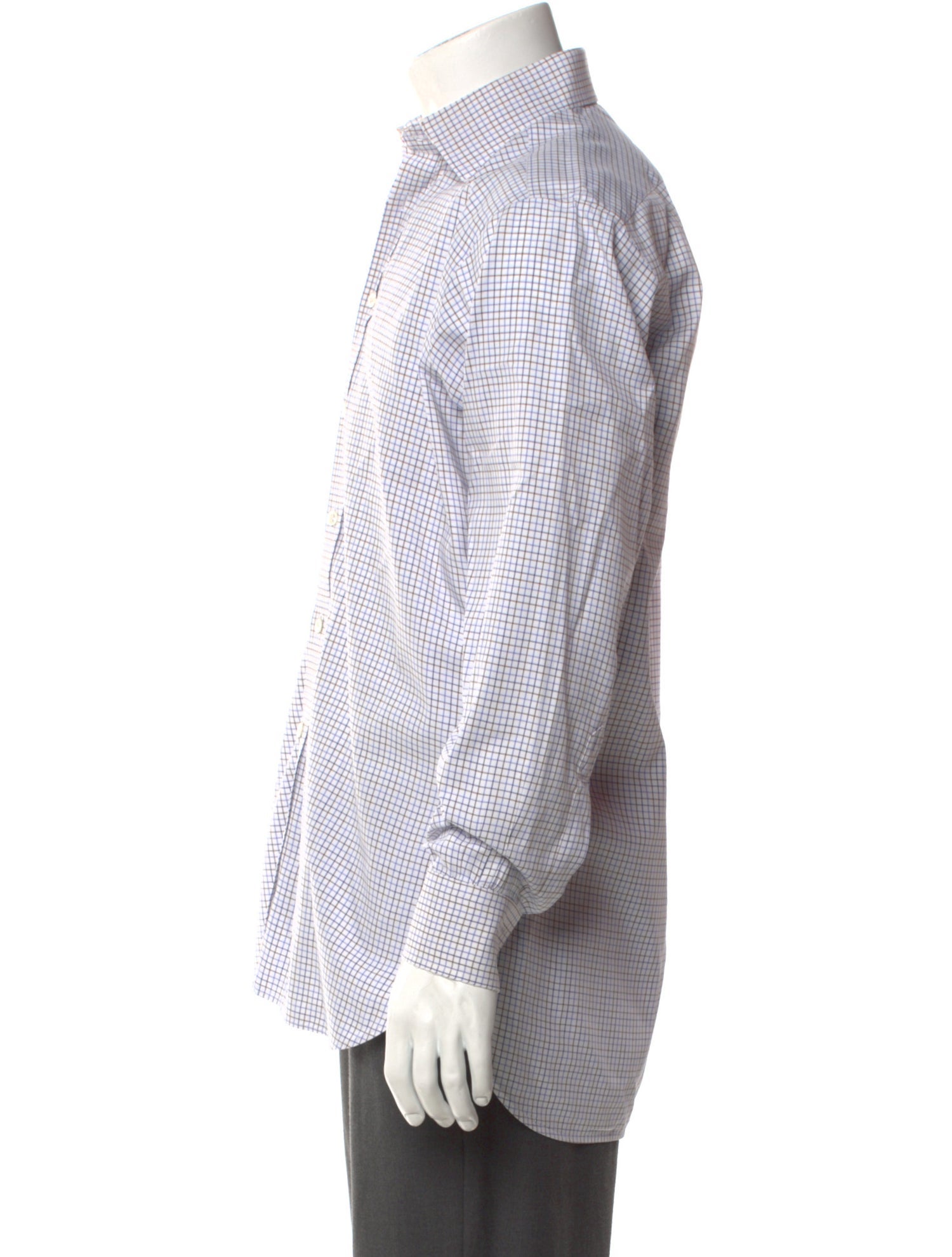 Turnbull & Asser Plaid Print Long Sleeve Shirt