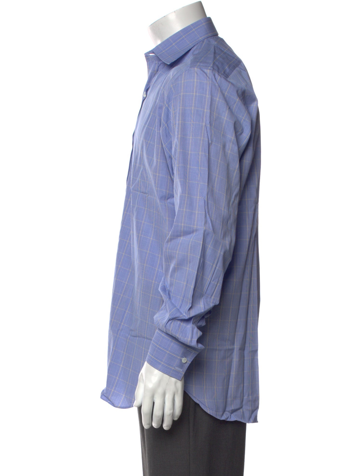 Turnbull & Asser Plaid Print Long Sleeve Shirt