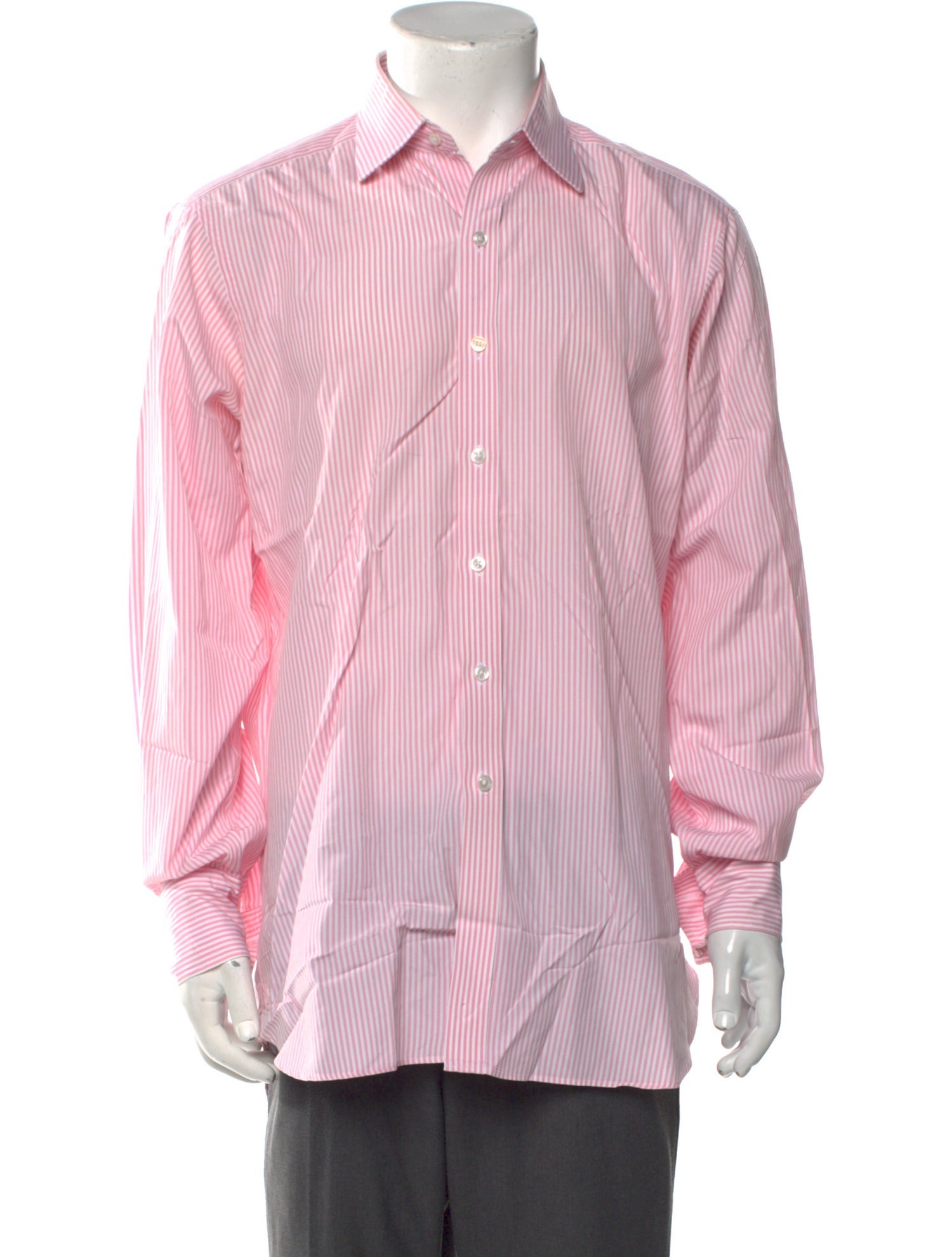 Turnbull & Asser Striped Long Sleeve Dress Shirt