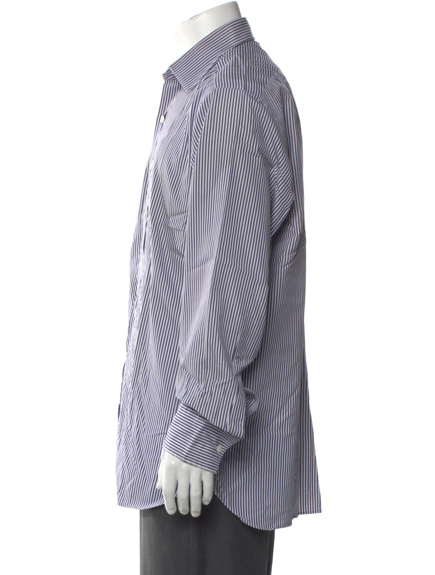 Turnbull & Asser Striped Long Sleeve Dress Shirt