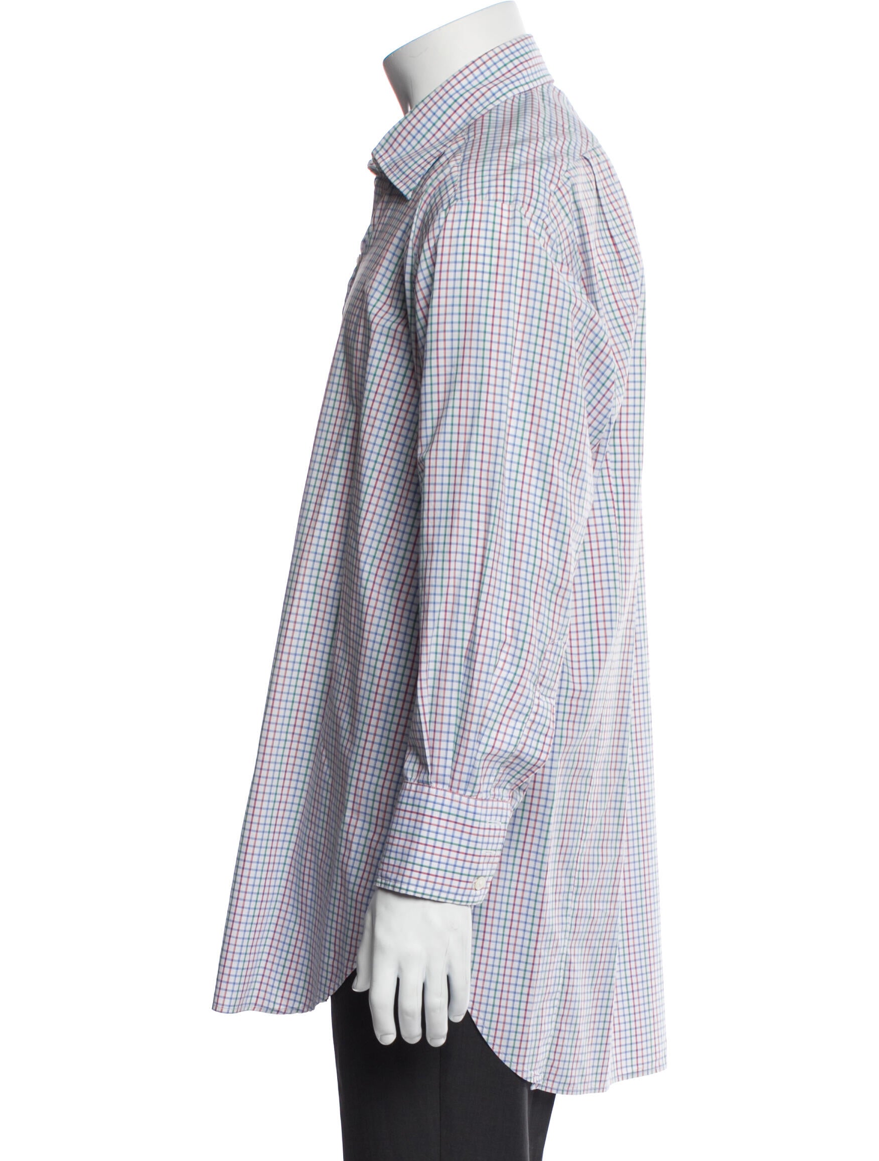 Turnbull & Asser Plaid Print Long Sleeve Dress Shirt