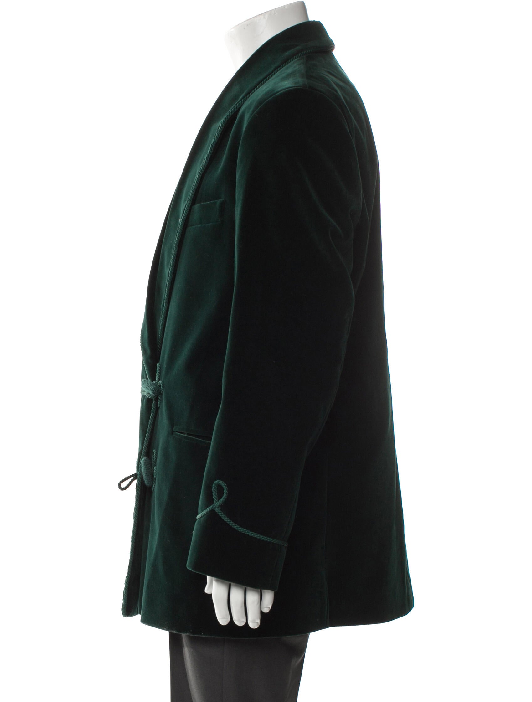 Turnbull & Asser Braided Accents Velvet Blazer