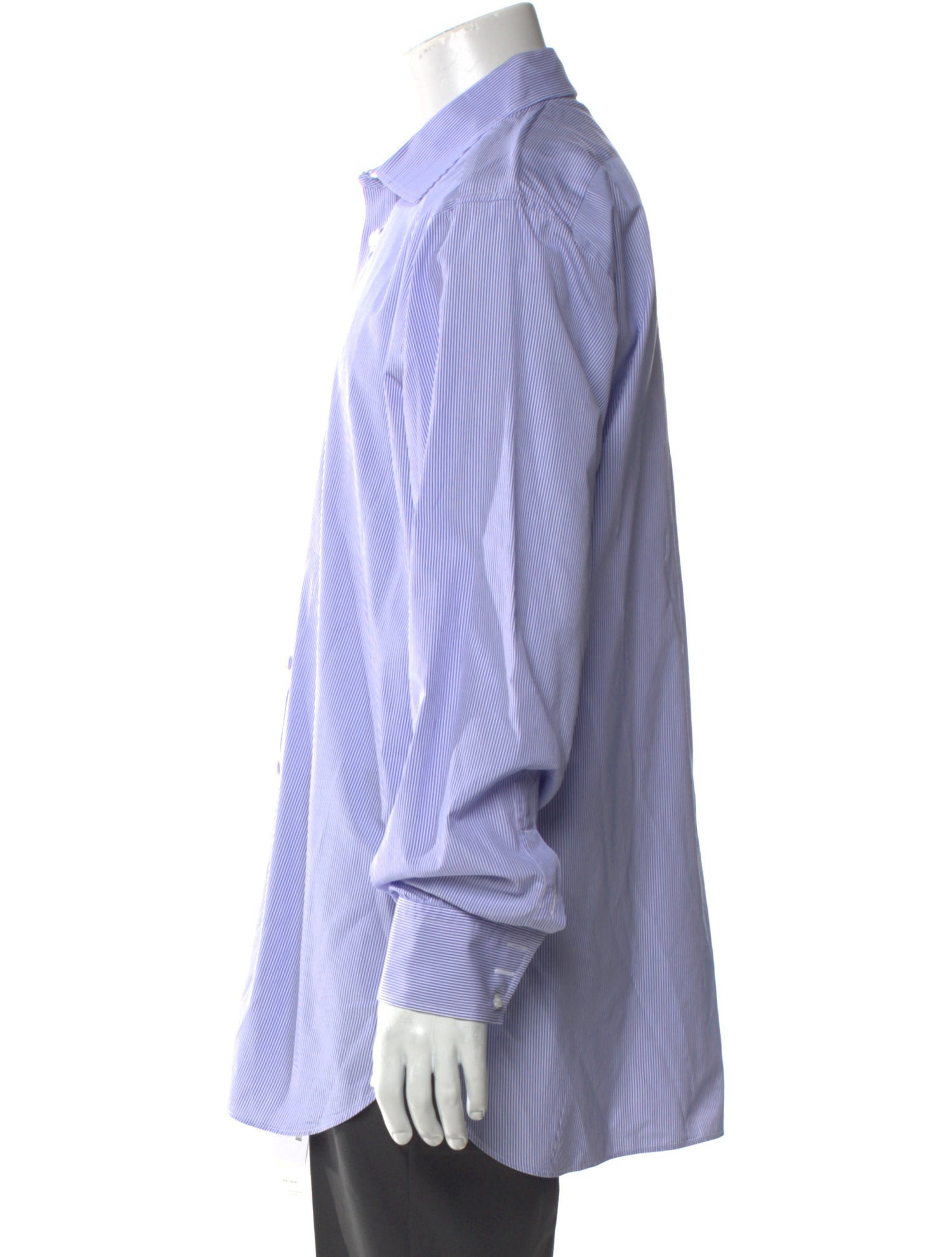 Turnbull & Asser Striped Long Sleeve Dress Shirt