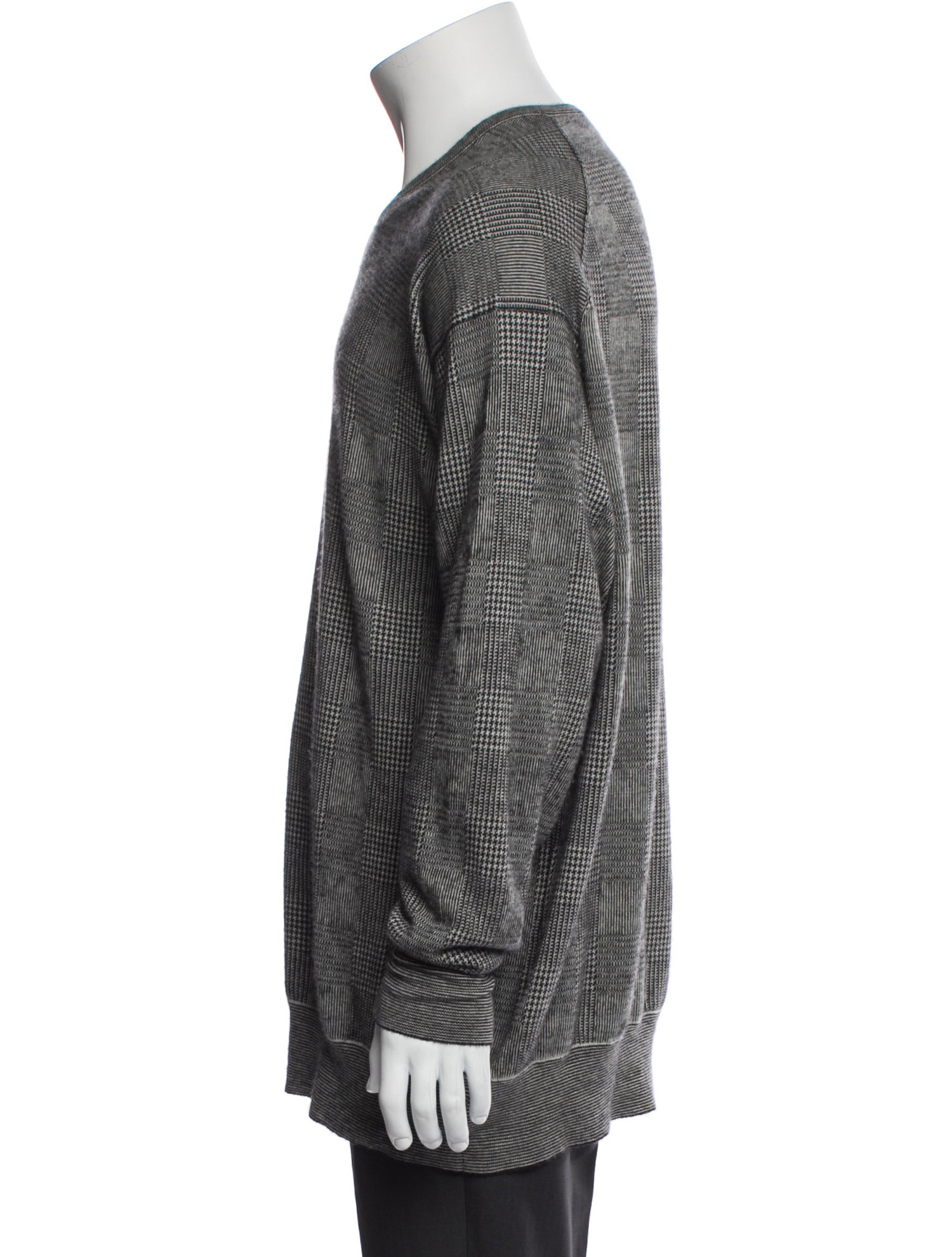 Turnbull & Asser Cashmere Houndstooth Print Pullover