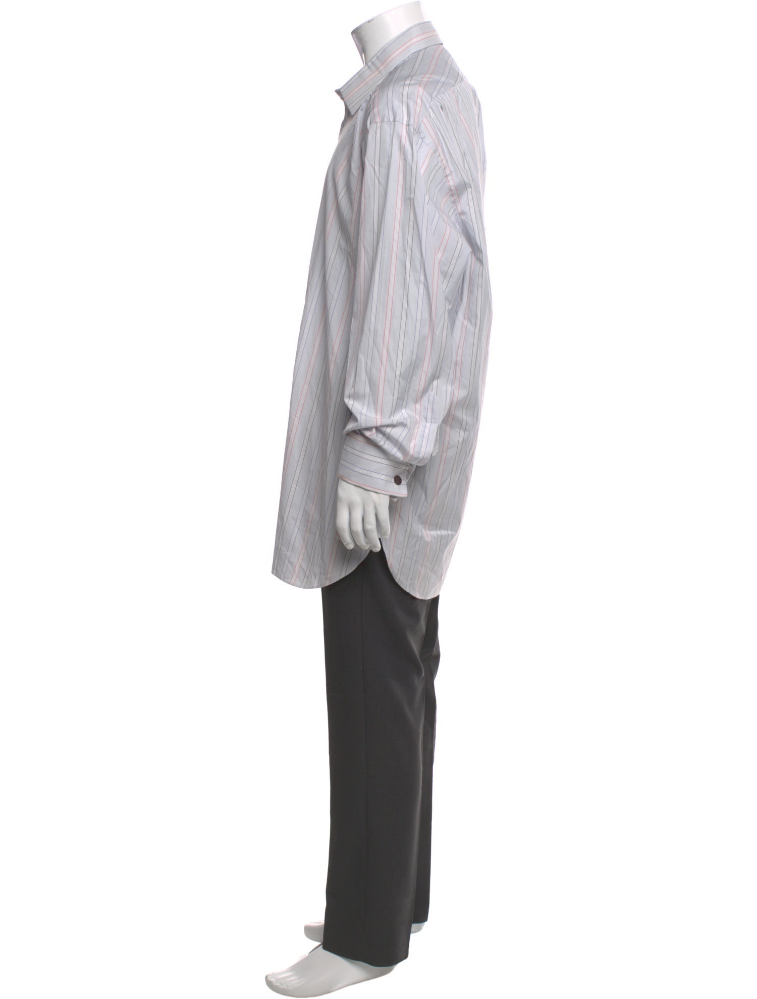 Turnbull & Asser Striped Long Sleeve Dress Shirt