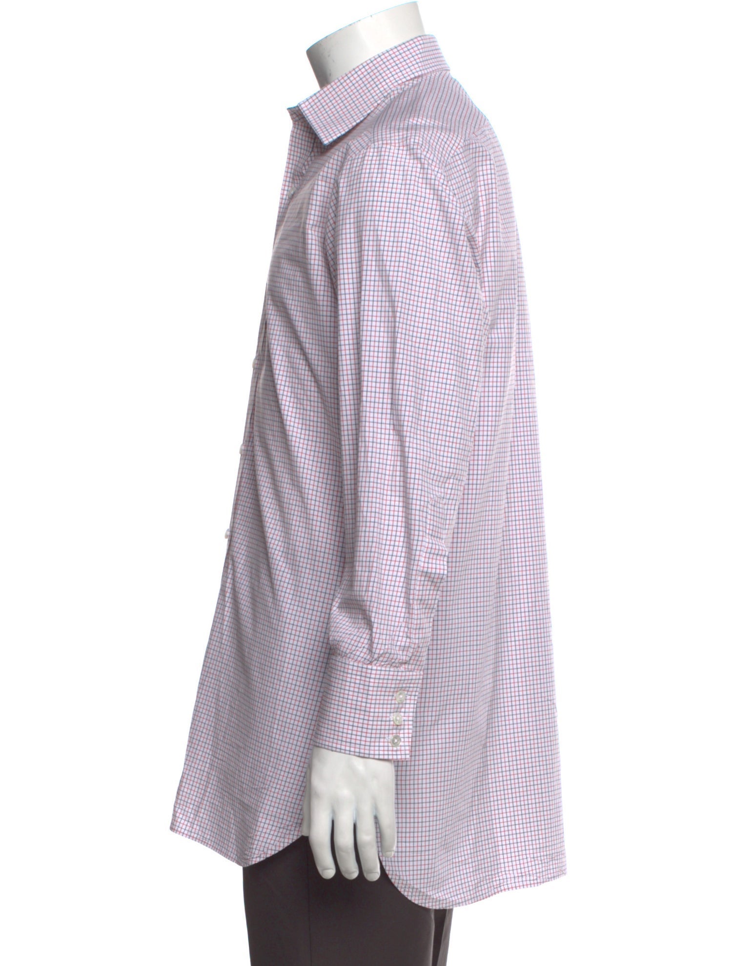 Turnbull & Asser Plaid Print Long Sleeve Shirt