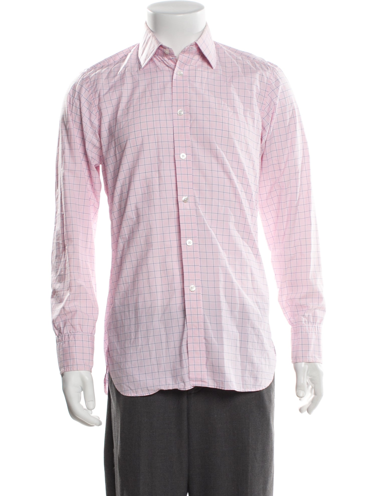 turnbull & asser dress shirts Turnbull & Asser Plain White Regular Fit Cotton Shirt With Round Collar And 3-Button Cuffs