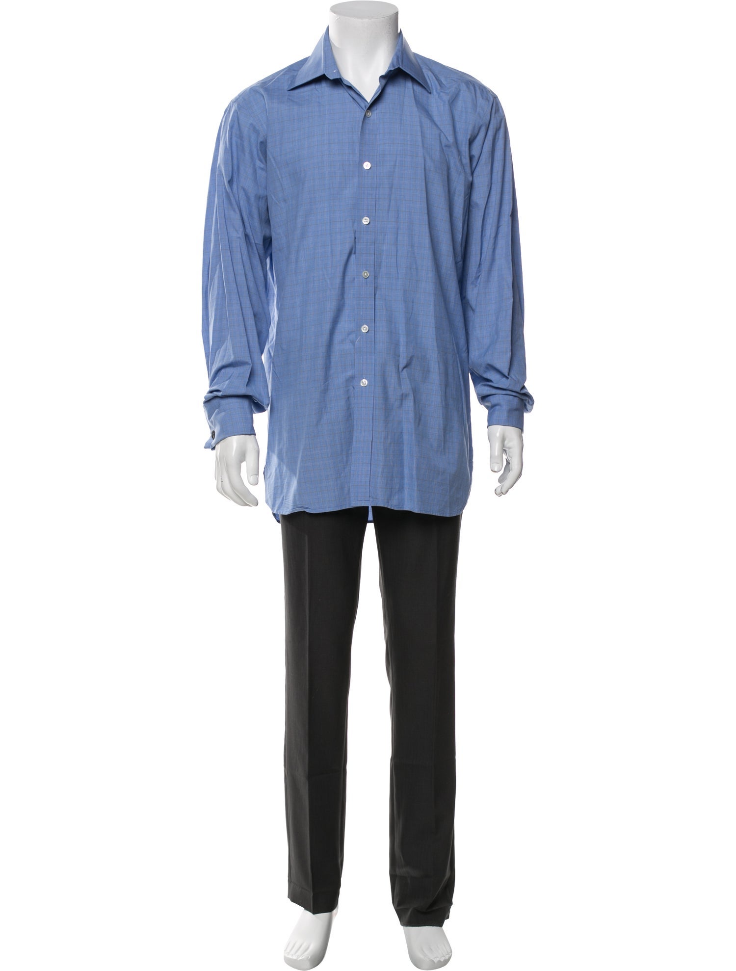 Turnbull & Asser Patterned Long Sleeve Dress Shirt