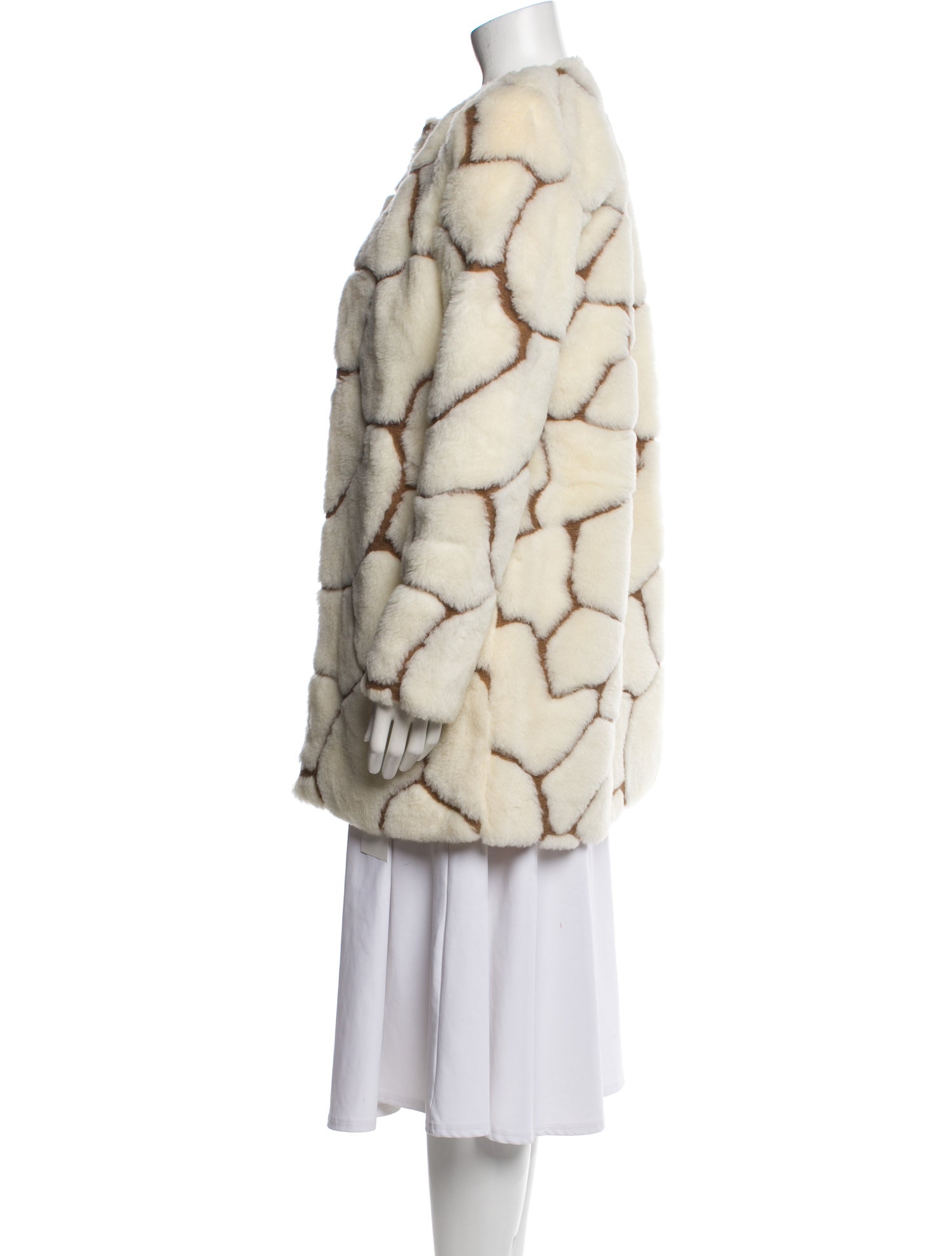 Nanna Van Blaaderen Printed Faux Fur Coat