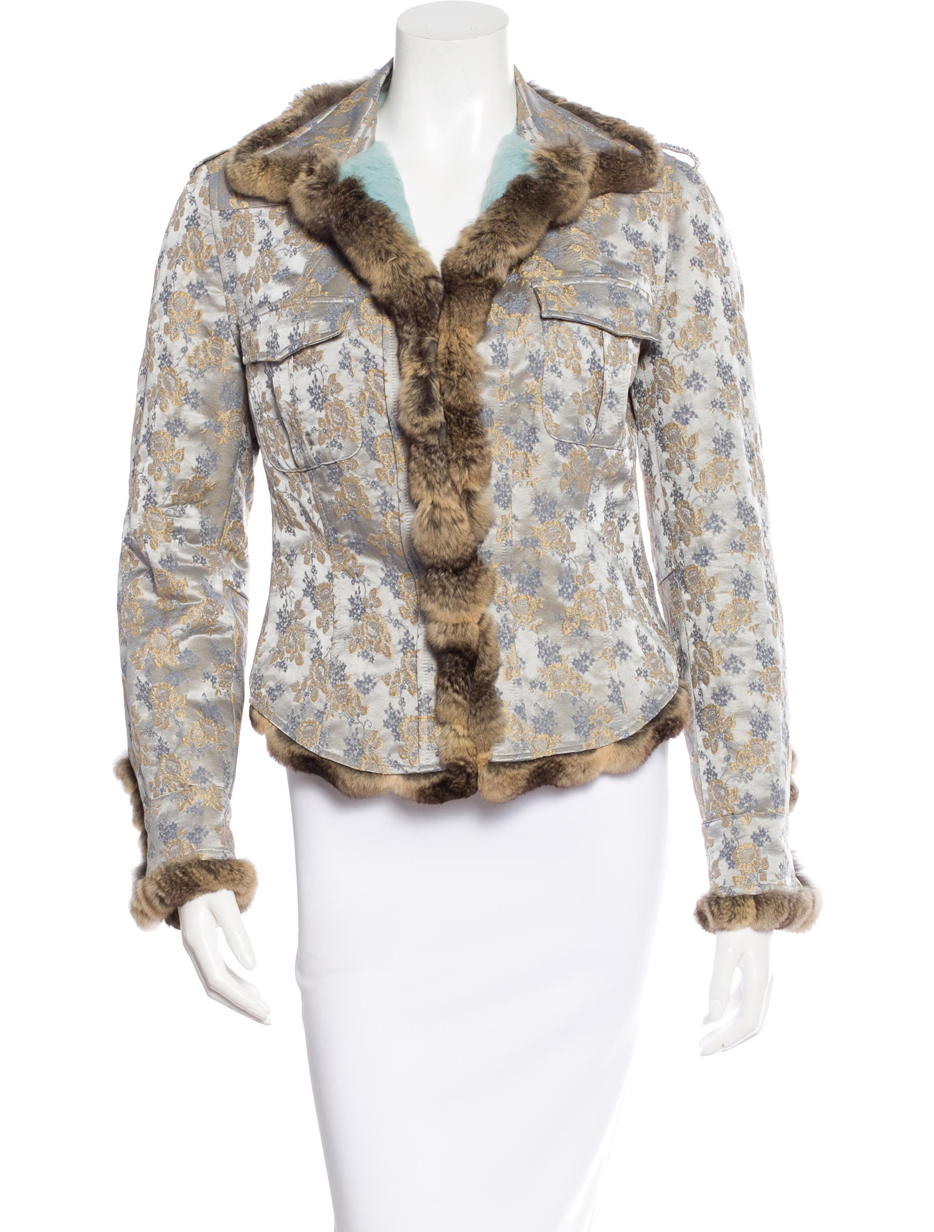 Blumarine Sheared Mink & Chinchilla Jacket Clothing BLU26057 The