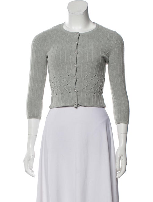 Blumarine Cropped Knit Cardigan