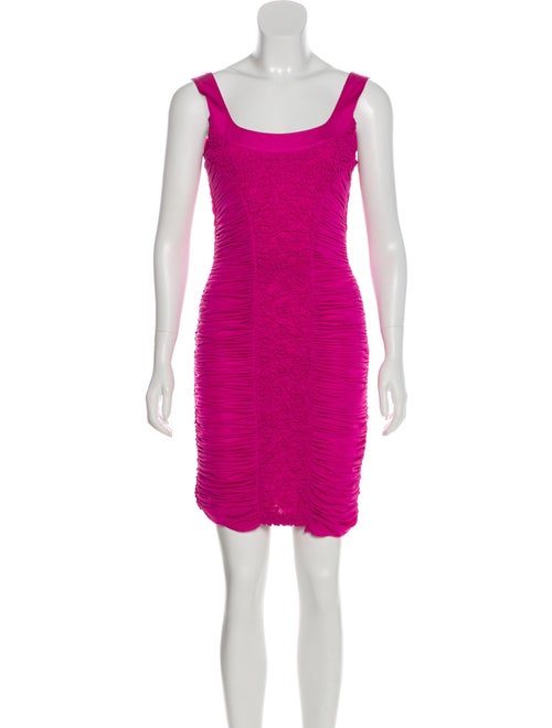 Blumarine Ruched Sleeveless Dress Pink