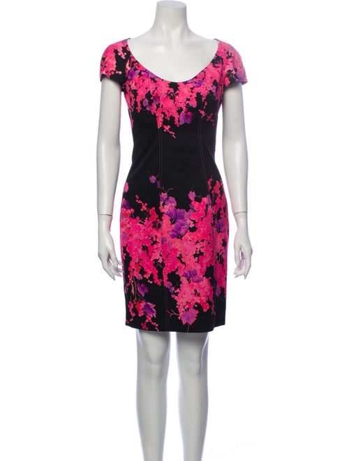Blumarine Floral Print Mini Dress Black