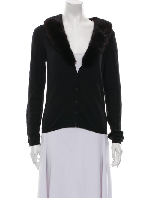 Blumarine V-Neck Sweater Black