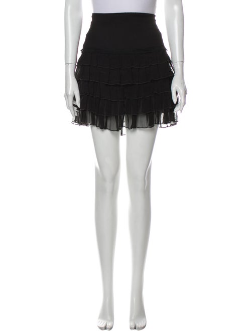 Blumarine Silk Mini Skirt Black
