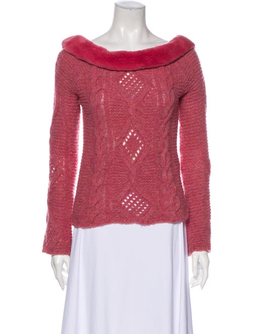 Blumarine Wool Bateau Neckline Sweater Wool