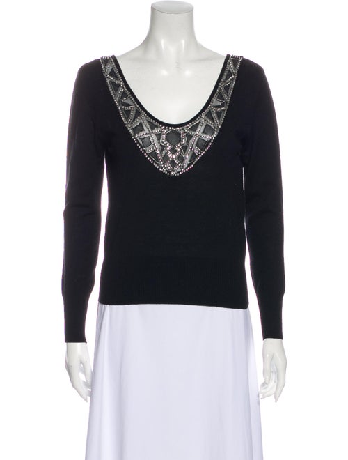 Blumarine Wool Scoop Neck Sweater Wool