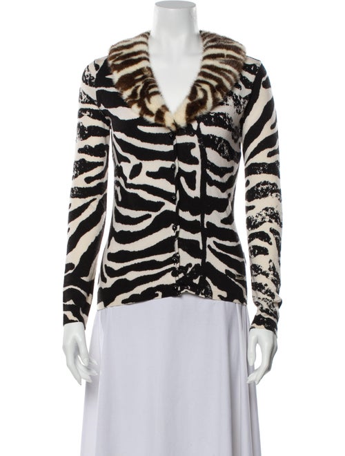 Blumarine Wool Animal Print Sweater Wool