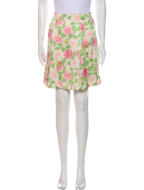 Blumarine Silk Mini Skirt Pink