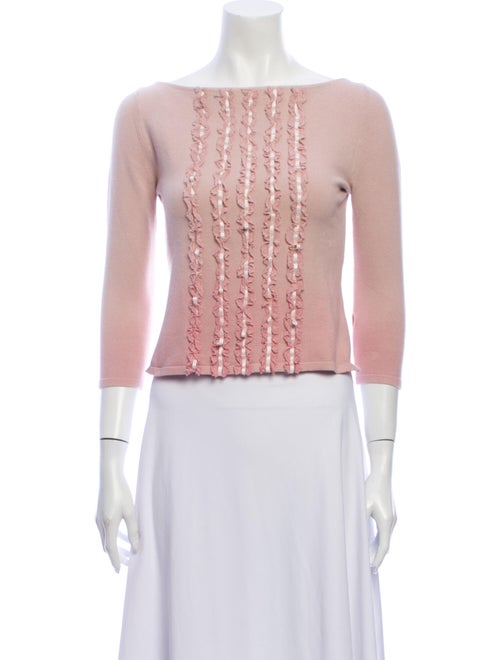 Blumarine Bateau Neckline Sweater Pink