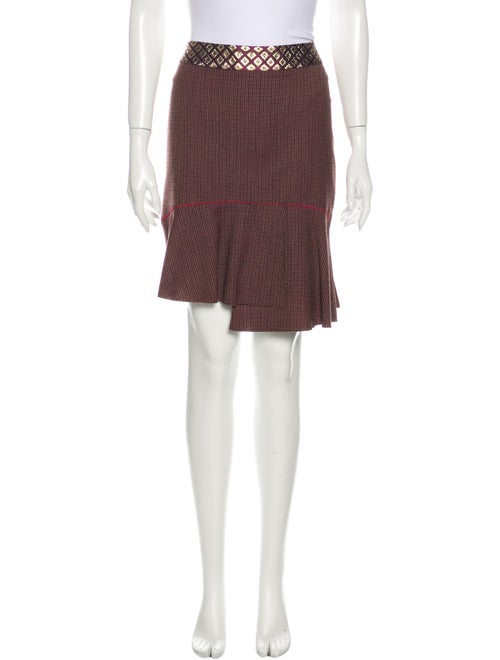 Blumarine Silk Mini Skirt Metallic