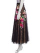 Blumarine Floral Print Midi Length Skirt